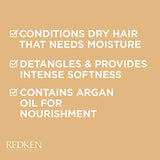 Redken All Soft Conditioner | For Dry/Brittle Hair | Moisturizes & Provides Intense Softness | With Argan Oil