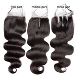 ALIBELE HAIR Malaysian Body Wave 3 4 Bundles With Closure Natural Hair Weave Extensions Remy Human Hair Bundles With Closure