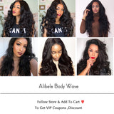ALIBELE HAIR Malaysian Body Wave 3 4 Bundles With Closure Natural Hair Weave Extensions Remy Human Hair Bundles With Closure