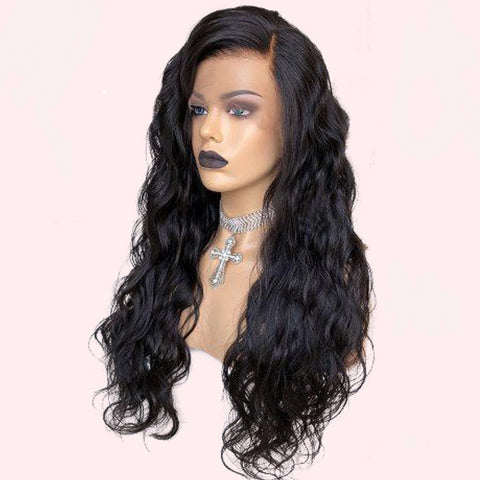 13x6 Deep Part Body Wave Lace Front Wig Peruvian Remy Human Hair Wigs With Baby Hair Pre Placked and Bleached Knots