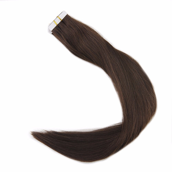 Double Drawn Tape in Hair Extensions Pure Color 50g 20Pcs Colorful Hair Extensions Remy Human Hair Skin Weft Tape ins #4
