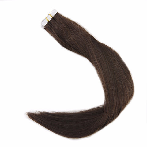 Double Drawn Tape in Hair Extensions Pure Color 50g 20Pcs Colorful Hair Extensions Remy Human Hair Skin Weft Tape ins #4