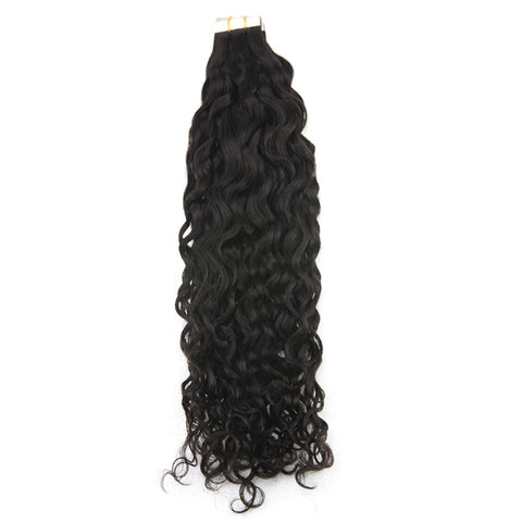 Natural Wave Tape in Human Hair Extensions