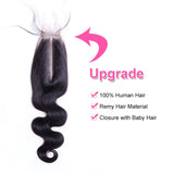 2x6 Lace Middle Part with Baby Hair Natural Color 100% Remy Human Hair Extension