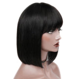 Penelope |Brazilian Straight Wig With Bangs 100%