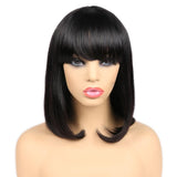 Grace| Short Bob Wig 12" with Full Bangs