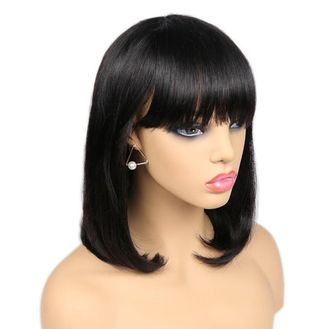Grace| Short Bob Wig 12" with Full Bangs