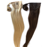 100% brazilian remy wrap around human hair ponytail extensions for little girls #USA