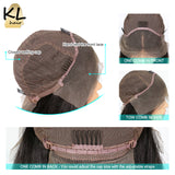 KL Lace Front Human Hair Wigs For Black Women Ombre Color 1B/27 Brazilian Remy Human Hair Straight Lace Front Wig With Baby Hair