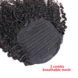 Kinky Curly Ponytail For Women 3B 3C Natural Black Clip In Ponytails Human Hair Extensions Remy