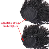 Kinky Curly Ponytail For Women 3B 3C Natural Black Clip In Ponytails Human Hair Extensions Remy