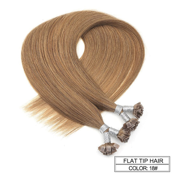 Flat Tip Keratin Pre Bonded Hair #18