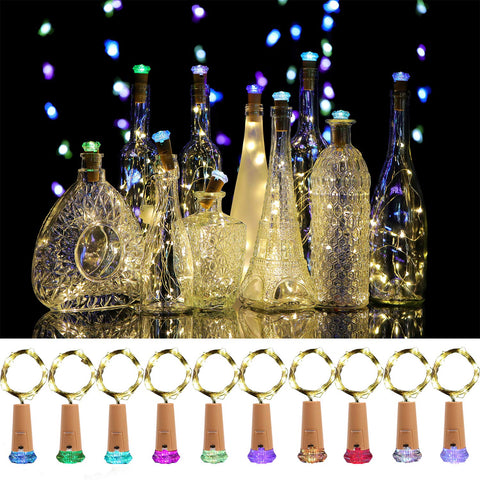 New Bottle Lights Indoor Decoration String Lights Wedding Party Wine Bottle Light Christmas Decorations for Home Outdoor Garland