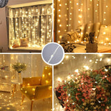 New Year Christmas Decoration for Home Lights LED Curtain Birthday Wedding Party Backdrop Baby shower Kid Bachelorette Decor
