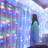 New Year Christmas Decoration for Home Lights LED Curtain Birthday Wedding Party Backdrop Baby shower Kid Bachelorette Decor