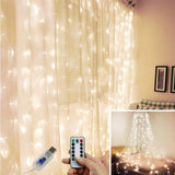 New Year Christmas Decoration for Home Lights LED Curtain Birthday Wedding Party Backdrop Baby shower Kid Bachelorette Decor