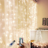 New Year Christmas Decoration for Home Lights LED Curtain Birthday Wedding Party Backdrop Baby shower Kid Bachelorette Decor