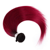 Ombre Red Hair Bundles Peruvian T1B/Burgundy
