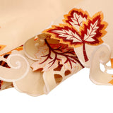 OurWarm 38X170cm Thanksgiving Maple Leaves turkey Table Runner Cloth Autumn Thanksgiving Christmas Table Decoration for Home