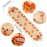 OurWarm 38X170cm Thanksgiving Maple Leaves turkey Table Runner Cloth Autumn Thanksgiving Christmas Table Decoration for Home