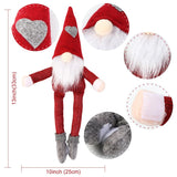 OurWarm Christmas Wine Bottle Covers Plush Faceless Doll Bottle Wrapper Topper Hats Santa Clothes Christmas Decoration for Home