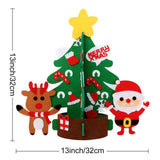 OurWarm DIY Craft Felt Christmas Tree Cone Toddler Baby Gift Xmas Tree Ornaments Christmas Decoration for Home New Year 2018