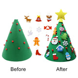 OurWarm DIY Craft Felt Christmas Tree Cone Toddler Baby Gift Xmas Tree Ornaments Christmas Decoration for Home New Year 2018