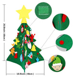 OurWarm DIY Craft Felt Christmas Tree Cone Toddler Baby Gift Xmas Tree Ornaments Christmas Decoration for Home New Year 2018