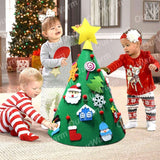 OurWarm DIY Craft Felt Christmas Tree Cone Toddler Baby Gift Xmas Tree Ornaments Christmas Decoration for Home New Year 2018