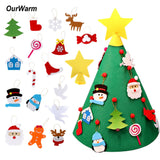 OurWarm DIY Craft Felt Christmas Tree Cone Toddler Baby Gift Xmas Tree Ornaments Christmas Decoration for Home New Year 2018