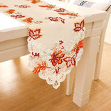 OurWarm Thanksgiving Decorations Maple Leaves Table Runner Fall Garland String Light Garden Flag Harvest Festival Party Supplies