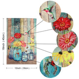 OurWarm Thanksgiving Decorations Maple Leaves Table Runner Fall Garland String Light Garden Flag Harvest Festival Party Supplies