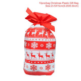 QIFU 10pcs Santa Claus Christmas Gift Bags Christmas Candy Bag Xmas Presents Packing Bag Natal Navidad 2019 Happy New Year 2020