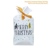 QIFU 10pcs Santa Claus Christmas Gift Bags Christmas Candy Bag Xmas Presents Packing Bag Natal Navidad 2019 Happy New Year 2020