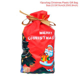QIFU 10pcs Santa Claus Christmas Gift Bags Christmas Candy Bag Xmas Presents Packing Bag Natal Navidad 2019 Happy New Year 2020