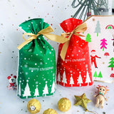 QIFU 10pcs Santa Claus Christmas Gift Bags Christmas Candy Bag Xmas Presents Packing Bag Natal Navidad 2019 Happy New Year 2020