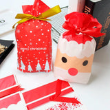 QIFU 10pcs Santa Claus Christmas Gift Bags Christmas Candy Bag Xmas Presents Packing Bag Natal Navidad 2019 Happy New Year 2020