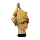 Roasted Turkey Hat Plush Adults Hat Thanksgiving Day Entertaining Christmas Party Quirky Costume Caps