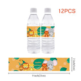 Safari Party Animals Straw 21PCS Paper Straws Jungle Birthday Party Festive Supplies Decoration Paper Drinking Straws Holiday