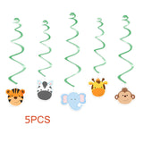 Safari Party Animals Straw 21PCS Paper Straws Jungle Birthday Party Festive Supplies Decoration Paper Drinking Straws Holiday