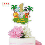 Safari Party Animals Straw 21PCS Paper Straws Jungle Birthday Party Festive Supplies Decoration Paper Drinking Straws Holiday