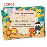 Safari Party Animals Straw 21PCS Paper Straws Jungle Birthday Party Festive Supplies Decoration Paper Drinking Straws Holiday