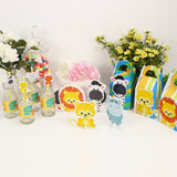 Safari Party Animals Straw 21PCS Paper Straws Jungle Birthday Party Festive Supplies Decoration Paper Drinking Straws Holiday