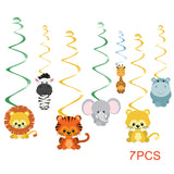 Safari Party Animals Straw 21PCS Paper Straws Jungle Birthday Party Festive Supplies Decoration Paper Drinking Straws Holiday