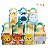 Safari Party Animals Straw 21PCS Paper Straws Jungle Birthday Party Festive Supplies Decoration Paper Drinking Straws Holiday