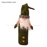 Santa Claus Wine Cap Chair Cover Christmas Dinnerware Table Party Xmas Red Hat Tableware Covers Christmas Decorations for Home