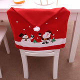 Santa Claus Wine Cap Chair Cover Christmas Dinnerware Table Party Xmas Red Hat Tableware Covers Christmas Decorations for Home