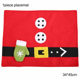 Santa Claus Wine Cap Chair Cover Christmas Dinnerware Table Party Xmas Red Hat Tableware Covers Christmas Decorations for Home