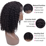 Short Curly Lace Front Human Hair Wigs Pre Plucked With Baby Hair Brazilian Remy Hair Bob Lace Front Wigs For Black Women