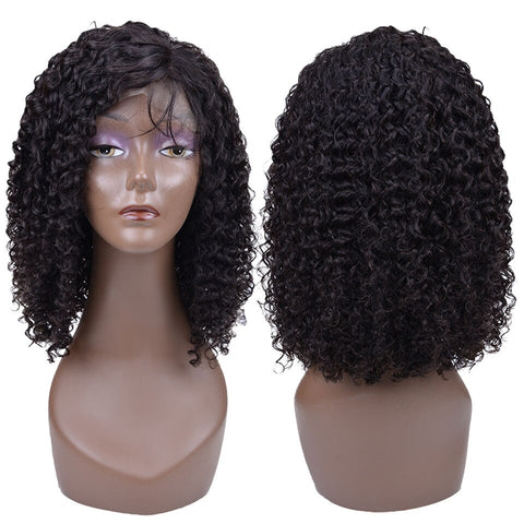 Short Curly Lace Front Human Hair Wigs Pre Plucked With Baby Hair Brazilian Remy Hair Bob Lace Front Wigs For Black Women